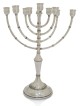 חנוכיית כסף קינטית עם עיטורי פיליגרן, מתנות לחנוכה, אי